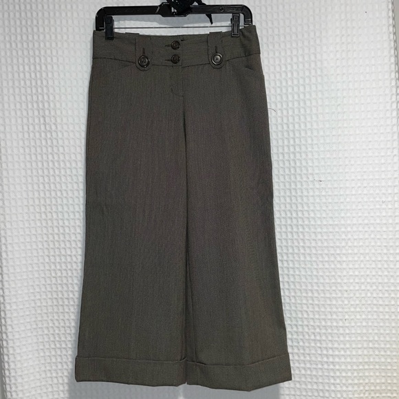 EXPRESS DESIGN Studio Editor Gaucho Pants Brown Size 2 - Picture 1 of 8